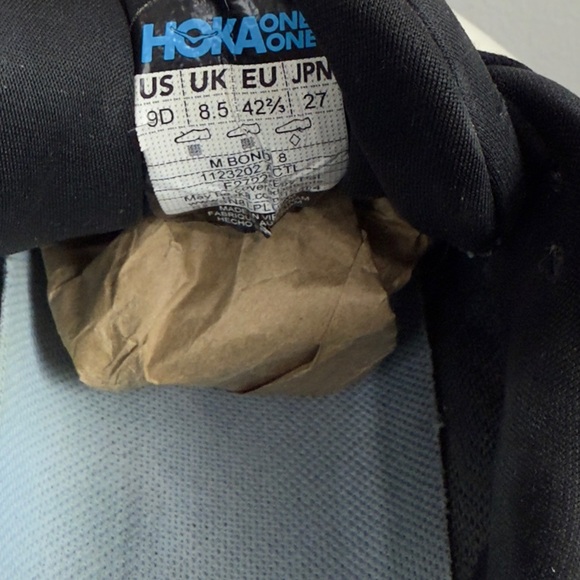 Hoka One One Bondi 8 Mens 9 Shoes Gray Red Running Sneaker 1123202 ACTL Gym - Picture 11 of 11